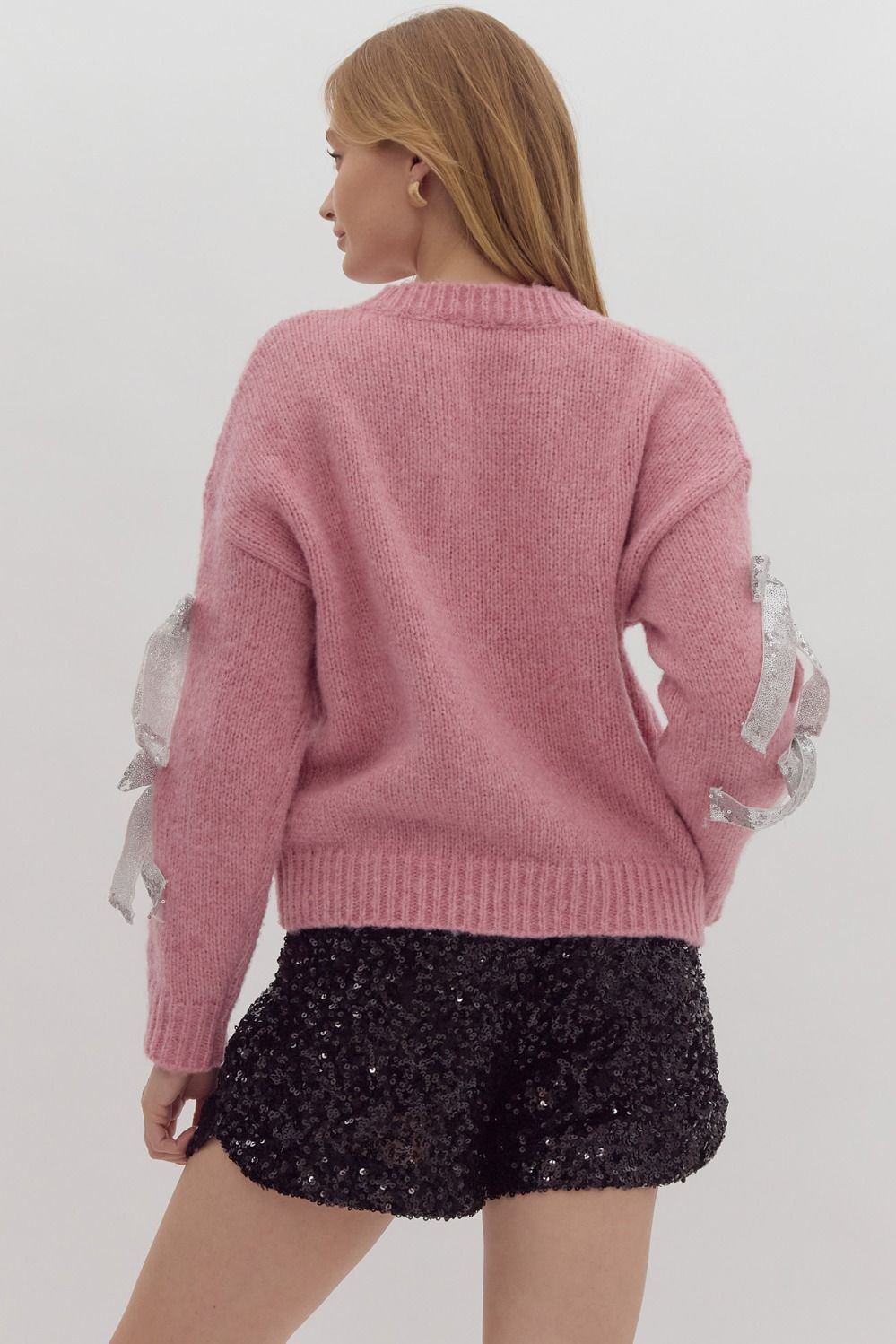 Endless Rose Sequin Bow Sweater