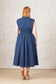 Happiness in Carolina Navy Smocked Midi