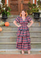 British Prep Plaid Tiered  Maxi