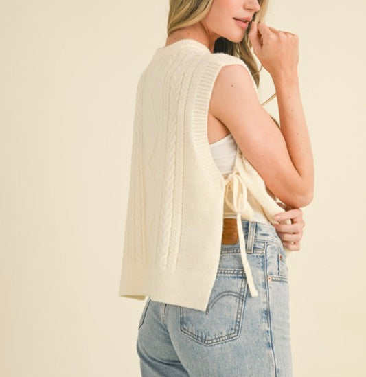 Aspen Cream Cable Knit Sweater