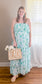 Ocean Awaits Light Blue Floral Rose Maxi