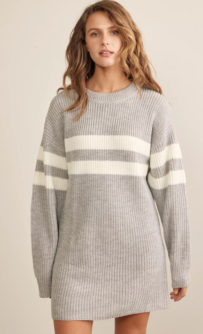 Snowy Mist Heather Grey Sweater Mini