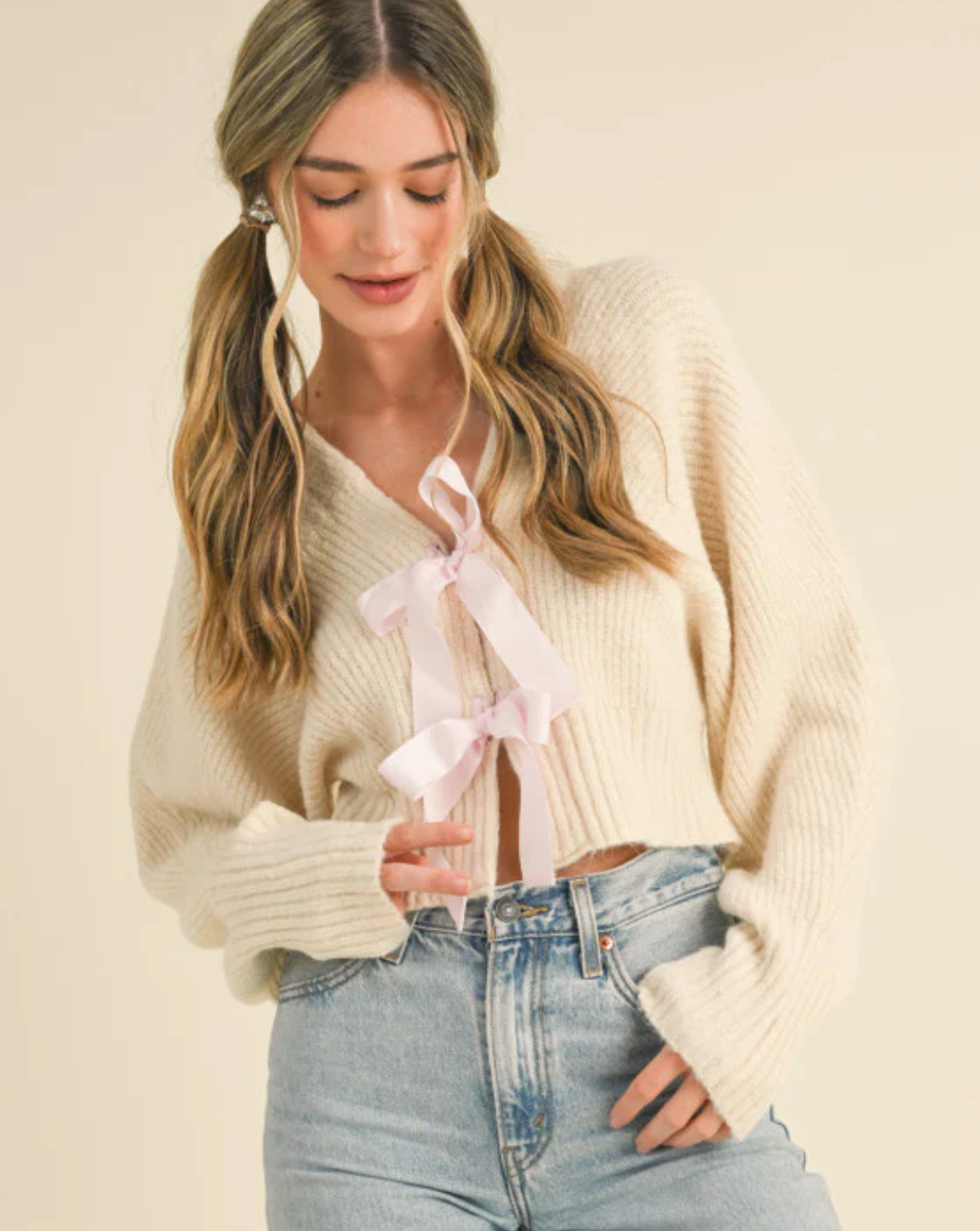 Champagne on Ice Bow Sweater