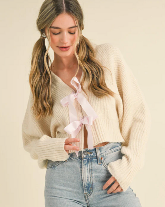 Champagne on Ice Bow Sweater