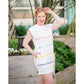 Spring Embrace White/Sequin Mini Dress